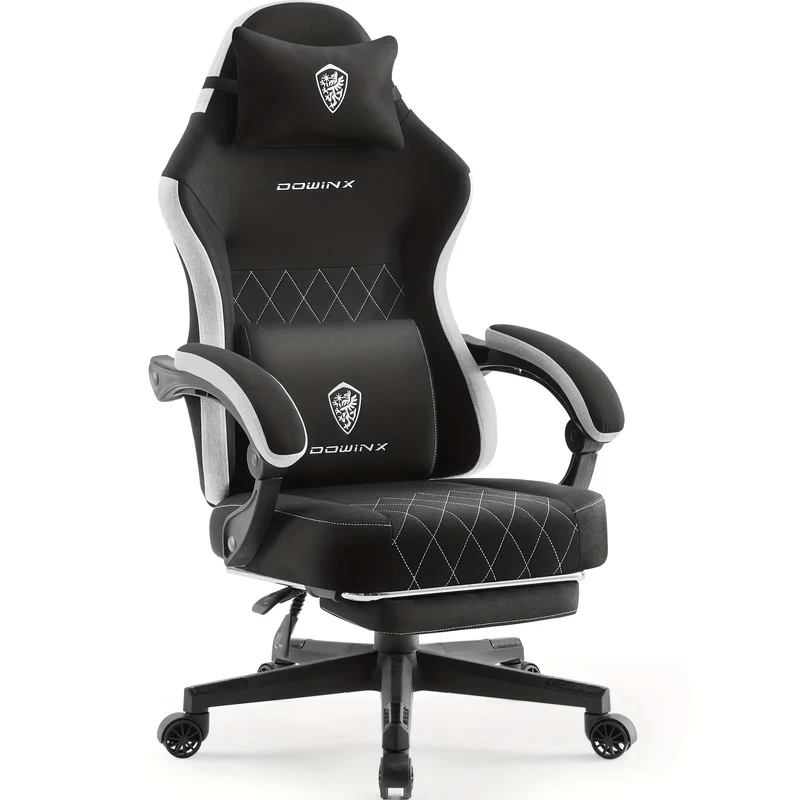 Gamingstoel – Bureaustoel – Gamestoel – Zitzak Game – Ergonomische Stoel – Zwart – Verstelbare Rugleuning tot 135° – Verstelbare Voetensteun