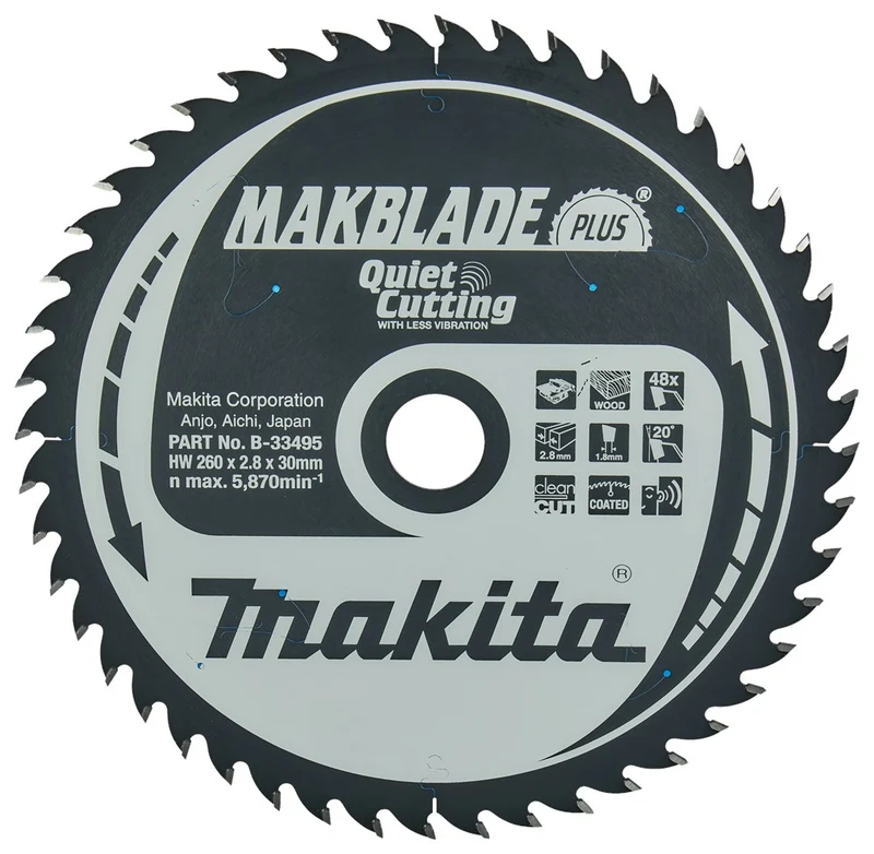 MAKITA B-33495 HM ZAAGB 260X30X2.8 48T A
