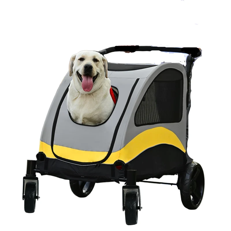 Hondenbuggy – Hondenwagen – Huisdier Buggy – Wandelwagen Hond – Dierenwagen – Maat L – Stevig Metalen Frame – Waterafstotende Oxford-stof