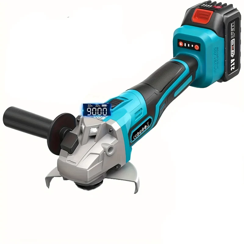 Haakse Slijper – Slijptol – Slijpmachine – Accu Slijper – Elektrische Slijper – 21V Draadloos – 125 mm Schijf – Brushless Motor