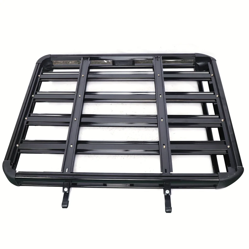 Dakkofferdrager – Dakdrager – Dakraildrager – Autodakdrager – Bagagedrager – Aluminium – Zwart – Maximale Draagcapaciteit 68 kg – Eenvoudige Installatie Zonder Boren