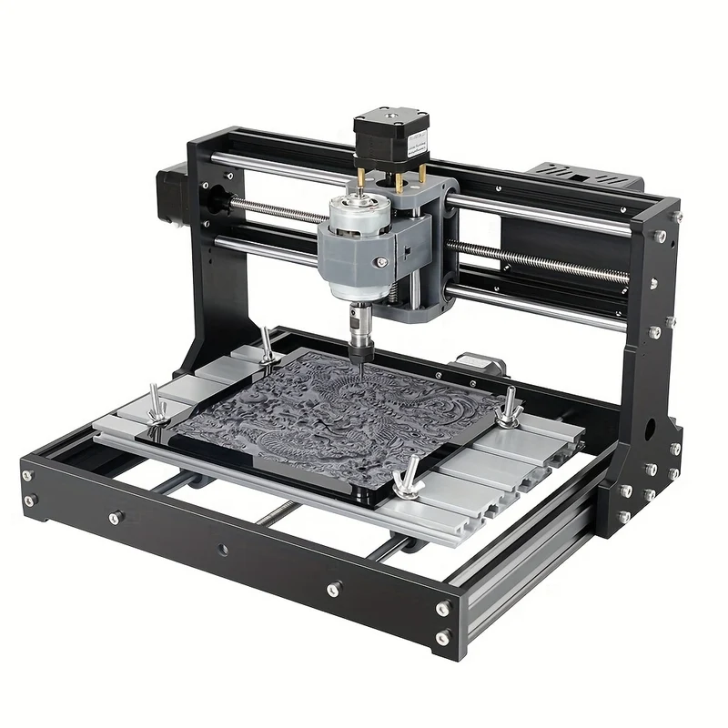 3018S CNC Milling Machine, 3018S Upgraded Model Main Control Board, 3-axis CNC Milling Machine Is Used For Engraving Plastic, Acrylic, Nylon, PCB, PVC, Carbon Fiber Boards, XYZ Axis Working Area 300x180x45mm (11.81x7.08x15.74