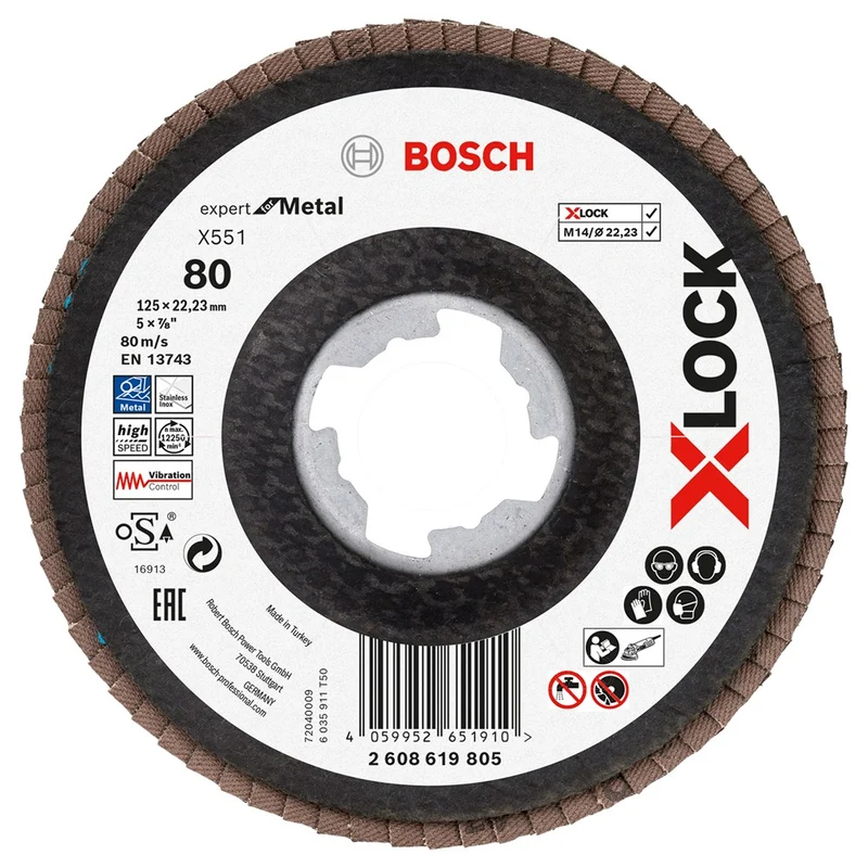 Bosch LAMELLENSCHIJF 125, G80 FIBER SCHUIN XLK