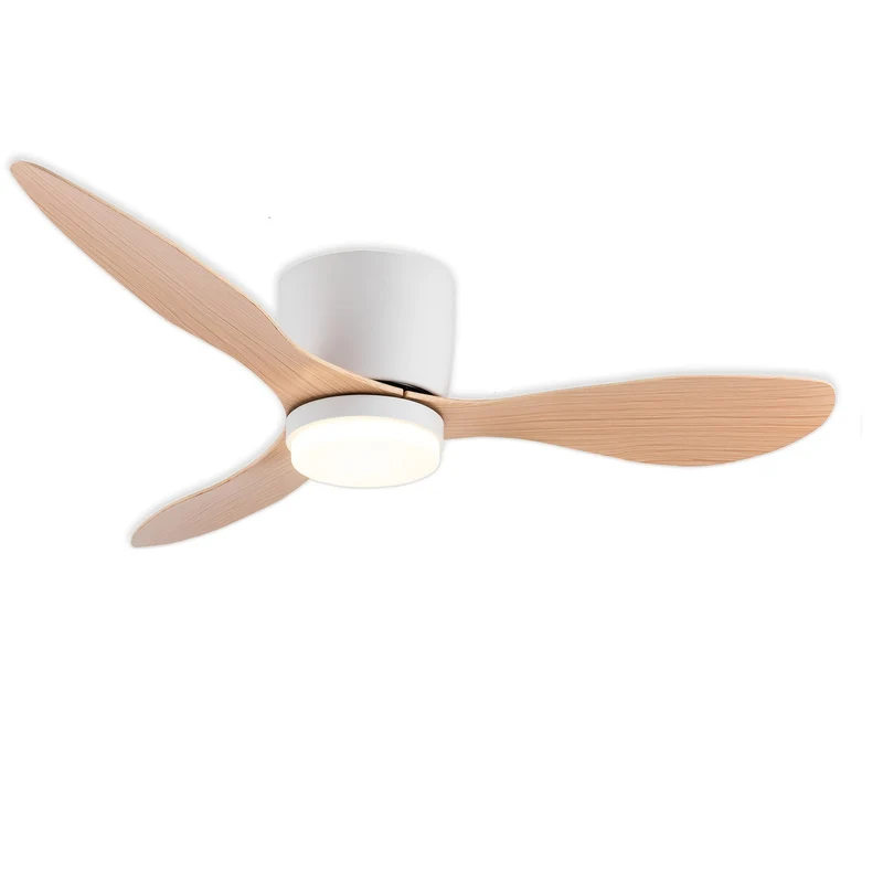 Plafondventilator – Ventilator – Plafondventilator met Licht – Sfeerverlichting – Dimbare LED Lamp – Houtkleurige Bladen – 132 cm Diameter – Afstandsbediening – 6 Snelheden – Drie Kleurtemperaturen