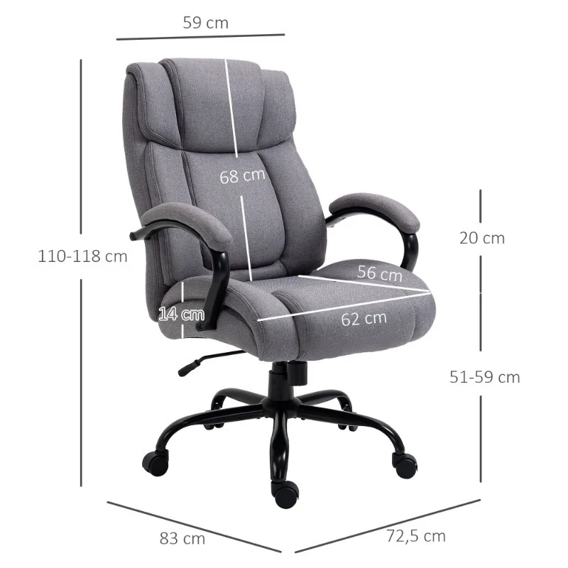 Ergonomische Bureaustoel – Bureaustoel Draaibaar – Kantoorstoel – Gamestoel – Werkstoel – Dikke Padding – Kantelbare Rugleuning