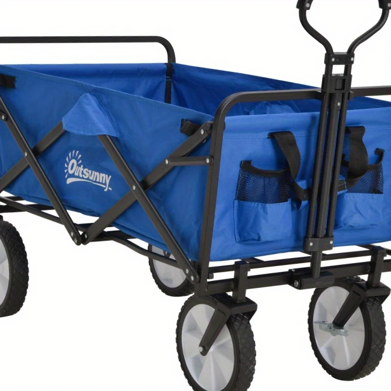 Bolderwagen – Handkar – Transportkar – Bolderkar – Tuinkar – Inklapbaar – Verstelbare Handgreep 77,5-200 cm – Stevig Stalen Frame met All-Terrain Wielen