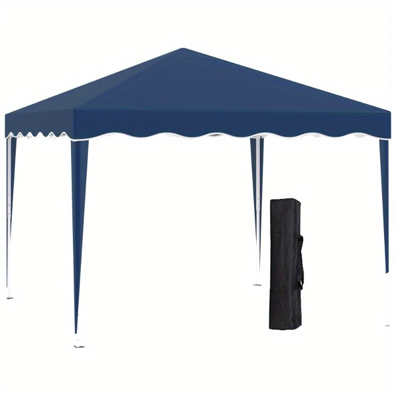 Tuinpaviljoen – Partytent – Pergola – Prieel – Overkapping – Verstelbare Hoogte – Stalen Frame & UV-Bescherming – Opvouwbaar Met Draagtasje – Oxford Polyester Blauw