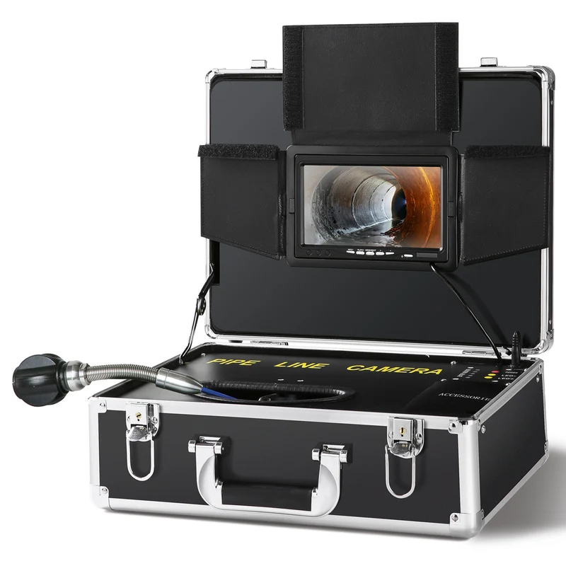 Pijpinspectiecamera – Rioolcamera – Leidingencamera – Afvoercamera – Inspectiesonde – 50 Meter Glasvezelkabel – 7-inch LCD Kleurenscherm – IP68 Waterdicht