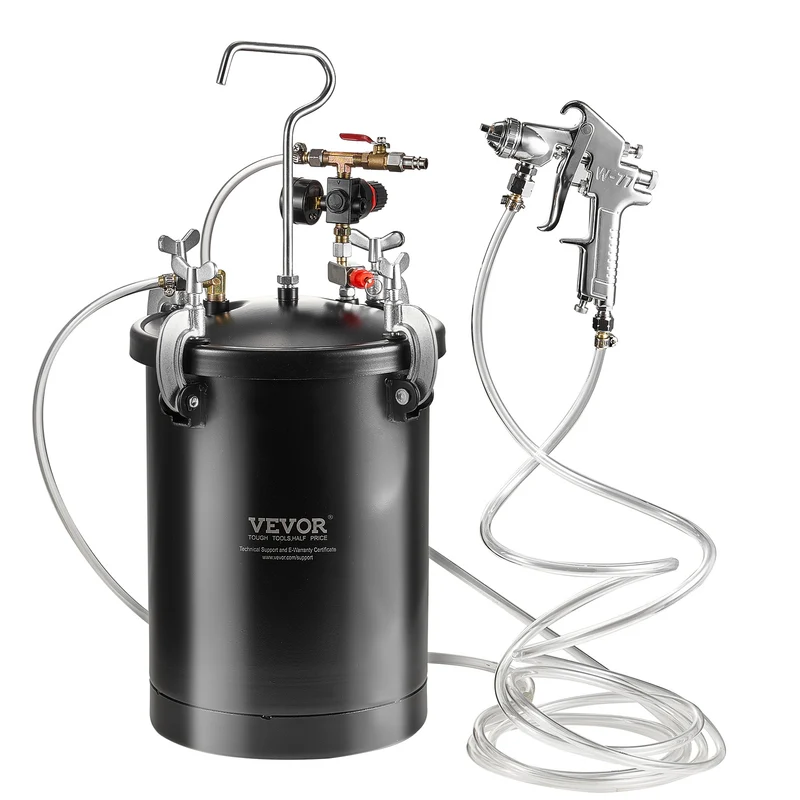 Verfspuit – Verfspuit Drukvat – Spuitapparaat – Verfspuit Systeem – 4mm Nozzle – 15 Liter Capaciteit – Aluminium Duurzaam – Instelbare Druk tot 60 PSI