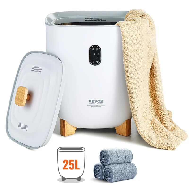 Handdoekverwarmer – Handdoekwarmer – Handdoekstomer – Towel Warmer – Towel Heater – 25 Liter Inhoud – LED Display Met Bodemverwarming