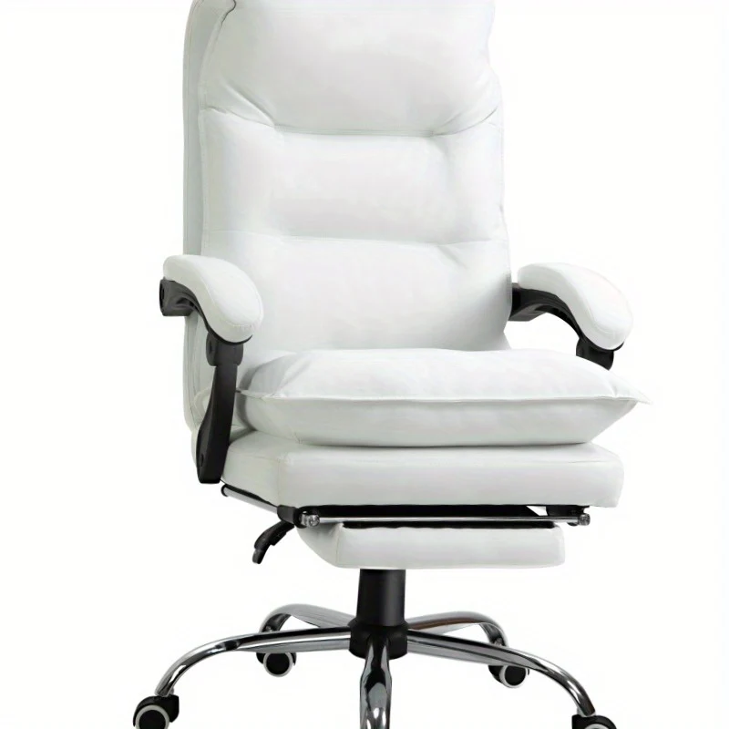 Bureaustoel – Ergonomische Stoel – Werkstoel – Kantoorstoel – Bureaufauteuil – Wit – 360° Draaibaar – Verstelbare Rugleuning en Zithoogte