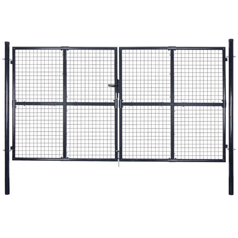 Tuinpoort – Tuindeur – Hek – Afsluithek – Poort – Gegalvaniseerd Staal – 175 cm Hoogte – Roestbestendig Met Slot En Sleutels