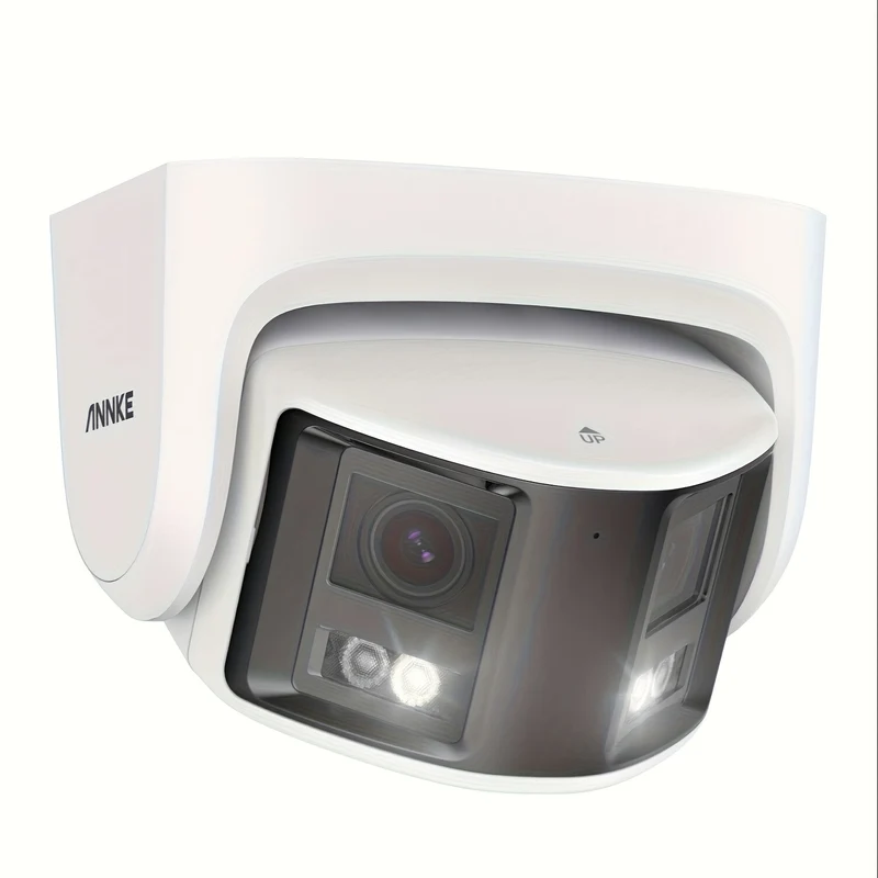 Bewakingscamera – Beveiligingscamera – Surveillance Camera – CCTV Camera – 6MP PoE Camera – Dubbele Lens met 180° Kijkhoek – Kleurennachtzicht en 2-weg Audio