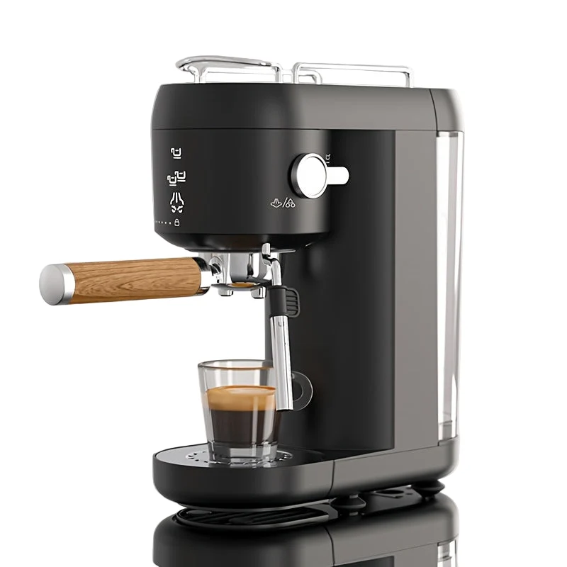 Espressomachine – Koffiezetapparaat – Espressoapparaat – Koffiemachine – Halfautomatisch – 20 Bar Pomp – Ingebouwde Melkopschuimer – Compact Zwart Design – 1,4L Waterreservoir – Gemakkelijk Schoon Te Maken