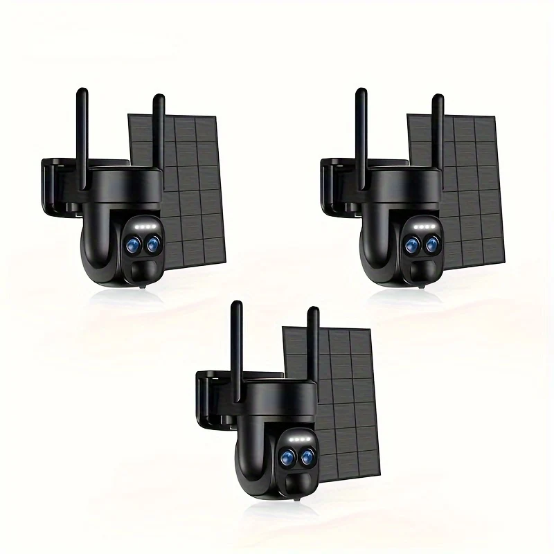 2K HD Veiligheidscamera Set – Bewakingscamera – Draadloze Beveiligingscamera – Buiten Cameraset – Zonne-energie Camera Set – Waterdicht – Kleuren Nachtzicht & Tweeweg Audio