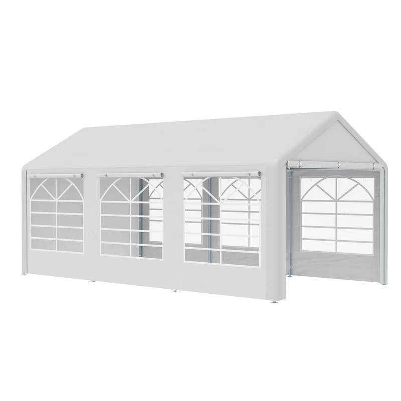 Partytent – Tuinpaviljoen – Feesttent – Eventtent – Wit – 6x3 Meter – UV-Bescherming – Stalen Frame