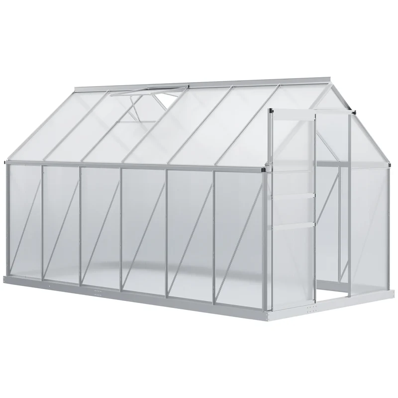 Tuinkas – Kweekkas – Serre – Plantenkas – Transparant – Aluminium Frame – 7,1 m² – Verstelbare Ventilatie