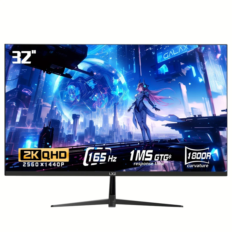 32 inch Curved Gaming Monitor – Curved Scherm – PC Monitor – Gaming Display – Frameloos Scherm – 2K QHD Resolutie – 180Hz Verversingssnelheid
