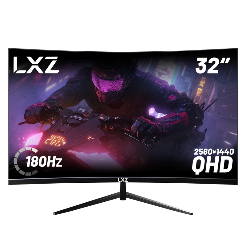 32 Inch Curved Gaming Monitor – Curved Scherm – PC Monitor – Gaming Display – Frameloos Scherm – 2K QHD Resolutie – 180Hz Verversingssnelheid