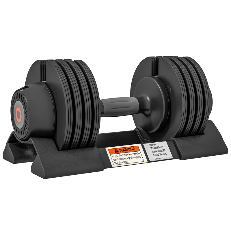 Verstelbare Dumbbells – Halters – Gewichtset – Fitness Gewichten – Krachttraining – Anti-Slip Handvat – Inclusief Opbergbakje – 3,5 tot 10 kg – Zwart