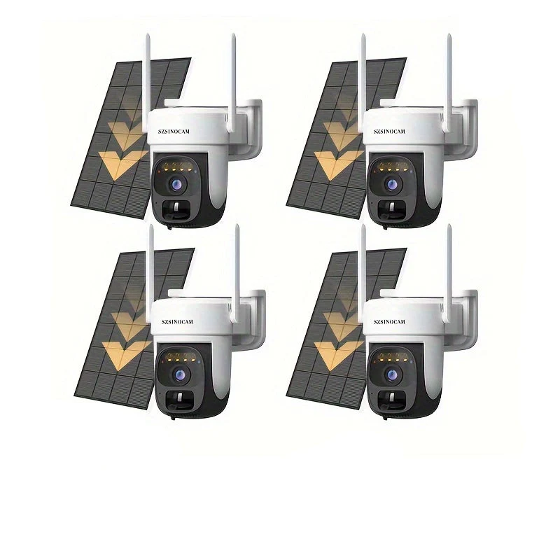 Draadloze Beveiligingscamera Set – Wifi Camera – Outdoor Camera – PTZ Beveiligingscamera – 4G Camera – 2K HD Resolutie – Zonne-energie & Bewegingsdetectie