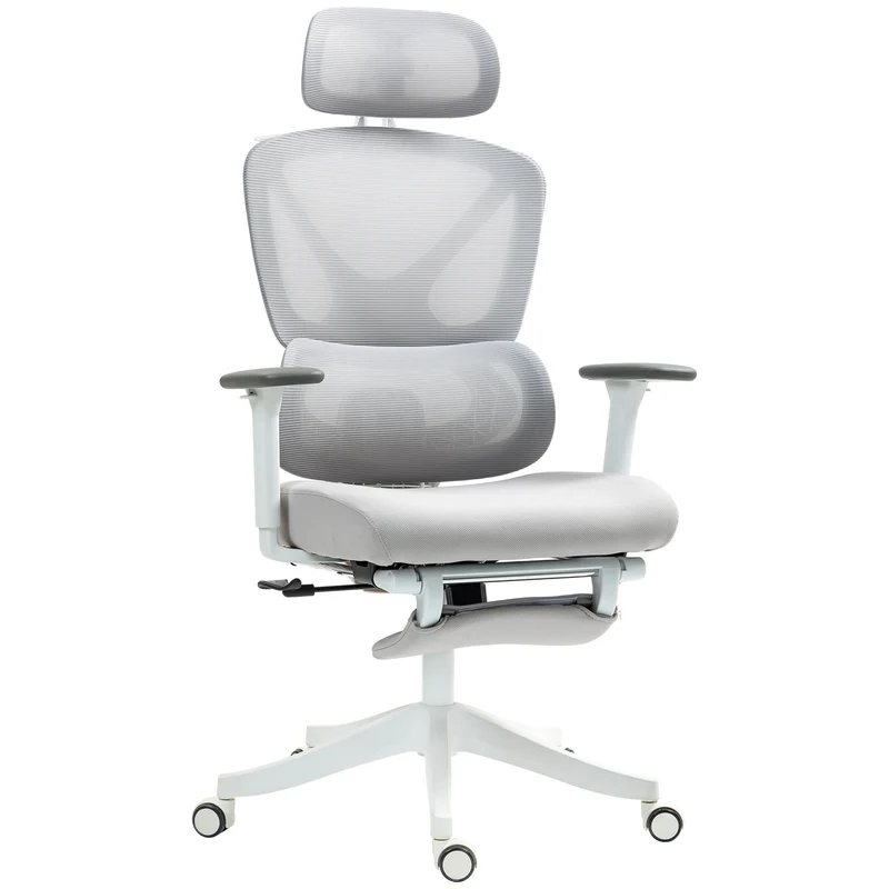Bureaustoel – Office Chair – Kantoorstoel – Draaistoel – Gamestoel – Verstelbare Hoogte – Kantelbare Rugleuning tot 135° – Ademend Mesh – 3D Armleuningen