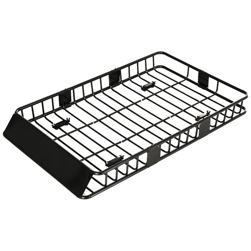 Dakkofferdrager – Dakdrager – Dakraildrager – Autodakdrager – Bagagedrager – Verstelbaar 109-162 cm – Max. 100 kg Draagkracht – Zwart Metaal