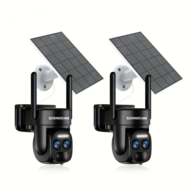 2K Veiligheidscamera Set – Bewakingscamera – Draadloze Beveiligingscamera – Buiten Camera – PTZ Camera – Zonnepaneel – Kleurennachtzicht – Tweeweg Audio