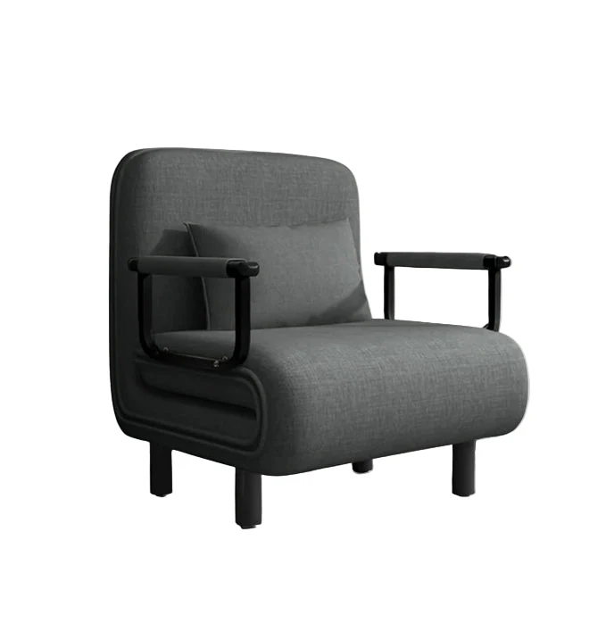 Fabulcozy 5-in-1 Foldable Sofa Bed & Office Guest Chair | Convertible for Sitting/Reclining/Sleeping | Metal Arms | Comfort Padding | Easy Setup (65/116x68x80cm)