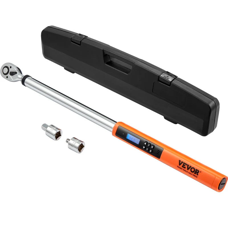 Digitale Momentsleutel 1/2" – Elektronische Momentsleutel – Torque Wrench – Koppelmeter – Momentsleutel Set – Nauwkeurig ±2% – Koppelbereik 34-340 Nm met LED Display