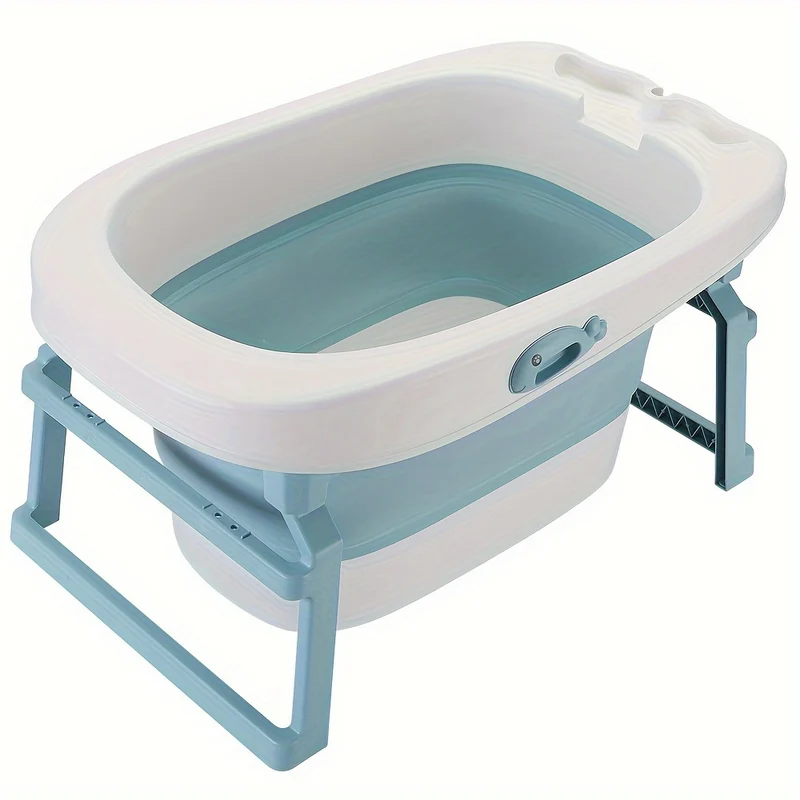 3-in-1 Badkuip – Draagbare Badkuip – Vouwbare Badkuip – Vrijstaande Badkuip – Spa Badkuip – Lichtgewicht PVC – Geïntegreerde Afvoerkraan – Compact & Ruim - 85,3x55,5x43,7 cm