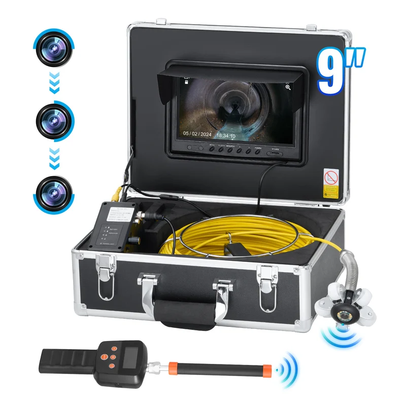 Rioolcamera – Inspectiecamera – Endoscoop – Buisinspectiecamera – Zelfnivellerend – 50m Kabel – 512Hz Locator – 36x Digitale Zoom