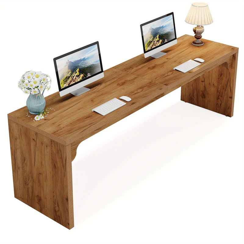 Bureau – Computertafel – Werktafel – Bureautafel – Thuiskantoormeubel – Groot Werkblad 180x59x75 cm – Met Stevig Metalen Frame en Hoogwaardig Geperst Hout