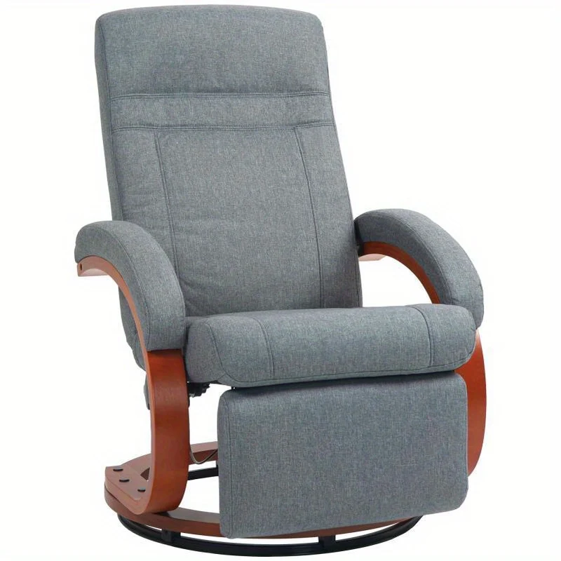 Loungestoel – Opvouwbare Tuinstoel – Strandstoel – Campingstoel – Balkonstoel – Verstelbare Draaibare Rugleuning – Roestvrij Stalen Frame – Ademend Linnen Bekleding – Draagvermogen 140 kg