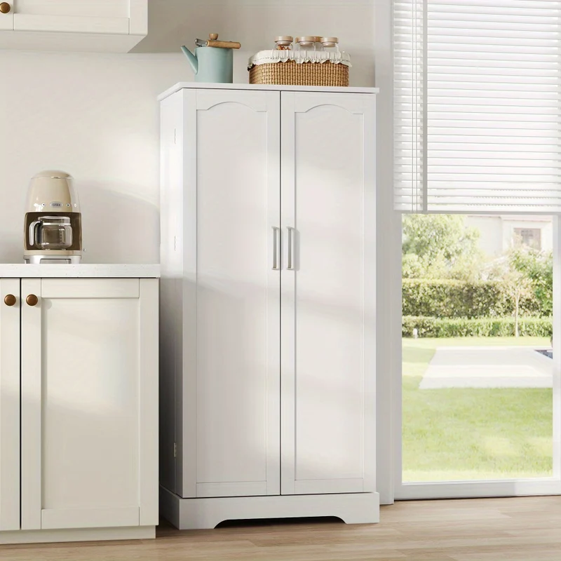 Keukenkast – Keukenbuffet – Opbergkast – Ovenkast – Staande Kast – Wit – Multifunctioneel – 60x35x128 cm – Verstelbare Planken – Antikantelbeveiliging