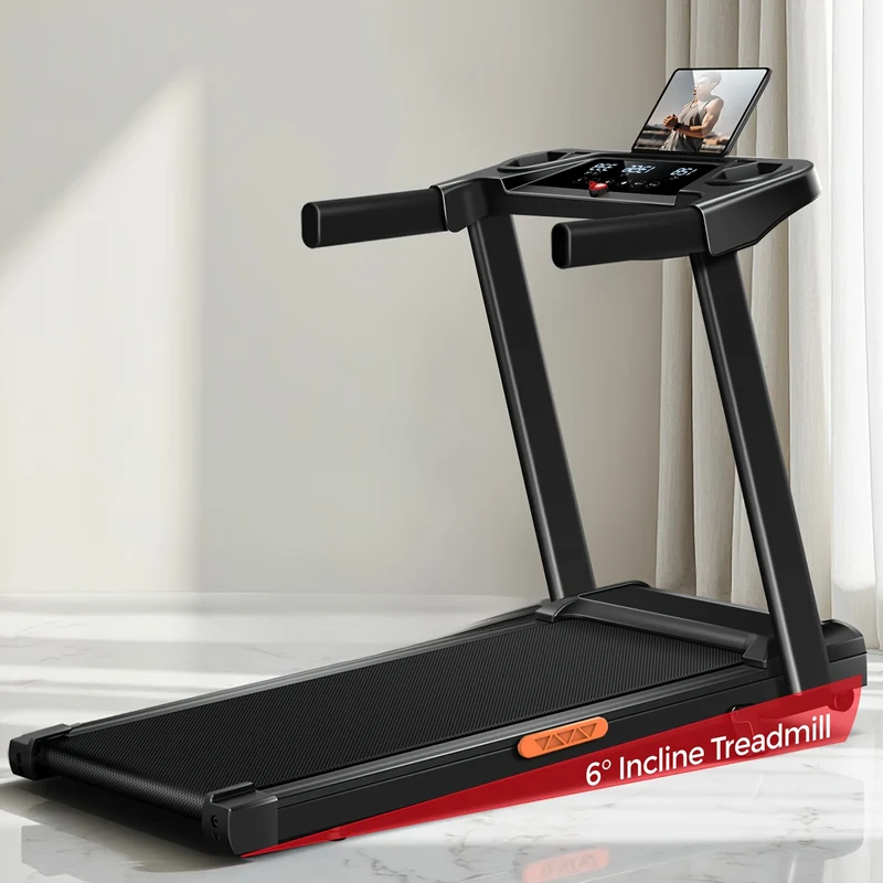Loopband – Hardloopband – Fitnessband – Trainingsband – Opvouwbare Loopband – Verstelbare Hellingshoek 6% – Triple Touchscreen Display – Compact & Draagbaar Design
