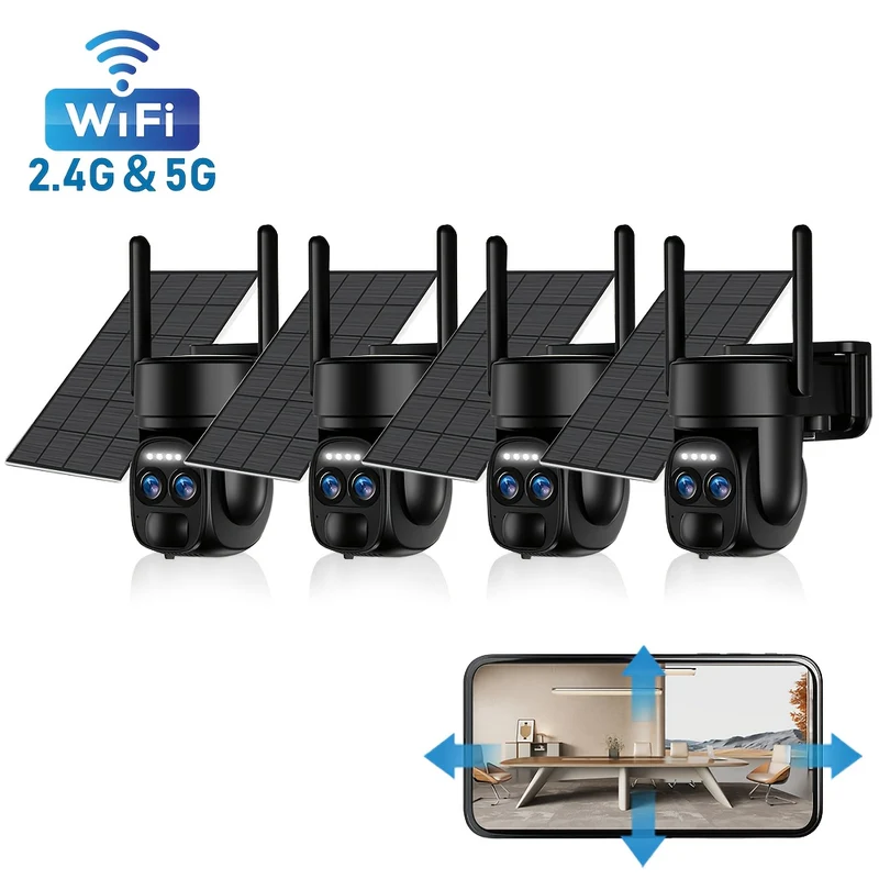 Bewakingscamera – Beveiligingscamera – Buitencamera – Camerabewaking – Draadloze Camera – 1440p Dual Lens – Kleurennachtzicht met Spotlight