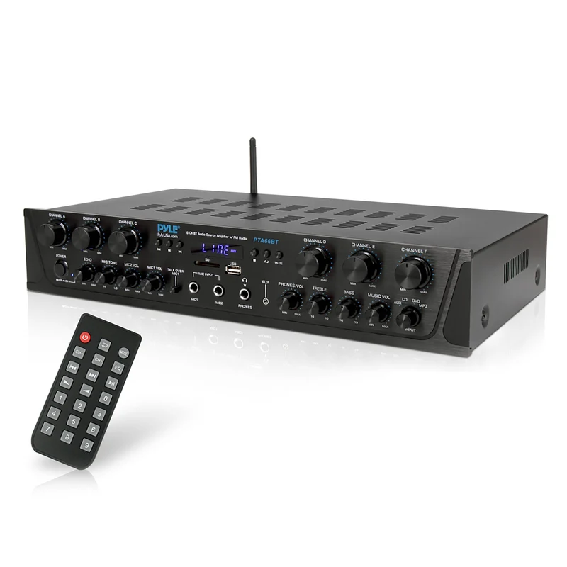 Audioversterker – Versterker – PA Versterker – Bluetooth Versterker – Stereo Versterker – 600 Watt Vermogen – Draadloze Bluetooth Connectie