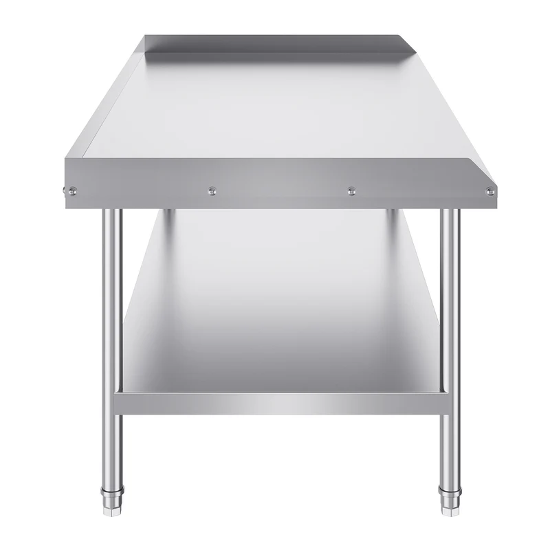 Roestvrijstalen Werktafel – RVS Werkbank – Keukentafel – Werkblad – Cateringtafel – 76x152 cm – 304 Roestvrij Staal – 3 Verstelbare Planken