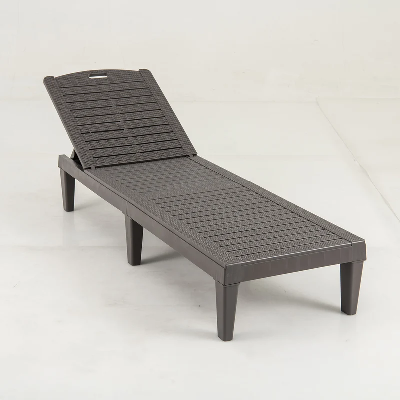 Ligstoel – Tuinstoel – Ligbed – Relaxstoel – Chaise Lounge – 2 Stuks – Verstelbare Rugleuning – Weerbestendig PP-Rattan – Zwart