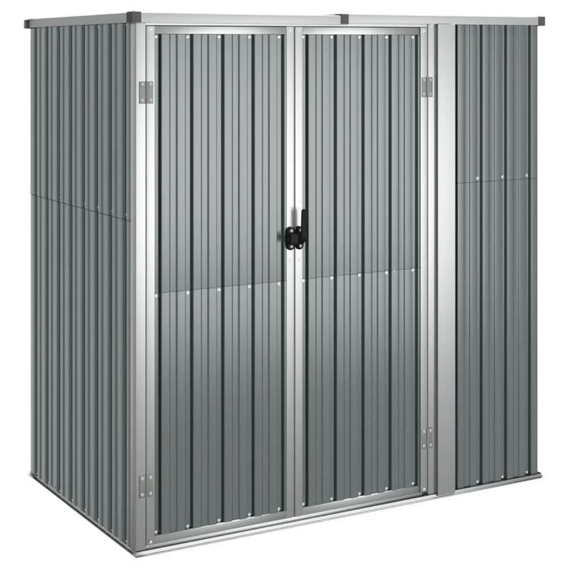 Tuinhuisje – Tuinkast – Berging – Opbergbox – Tuinschuur – Gegalvaniseerd Staal – Grijs – 161x89x161 cm – Weerbestendig – Stevig