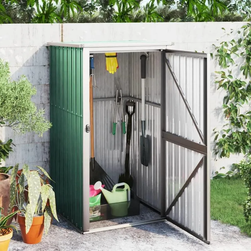 Tuinhuisje – Tuinschuur – Tuinberging – Gereedschapsschuur – Tuinkast – Groen – Duurzaam Gegalvaniseerd Staal – Compact 88x89x161 cm