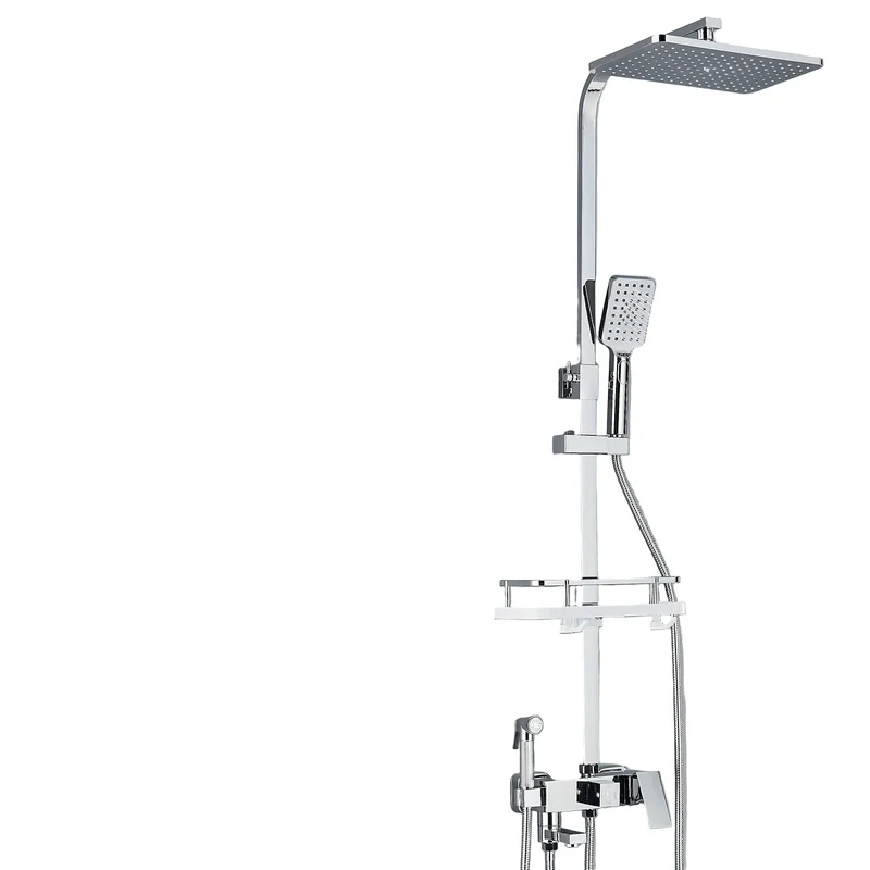 Regendouche – Douchekolom – Douche Set – Douchekop – Douchekraan – Chroom – 29x19 cm Regendouchekop – 304 Roestvrij Staal & Messing