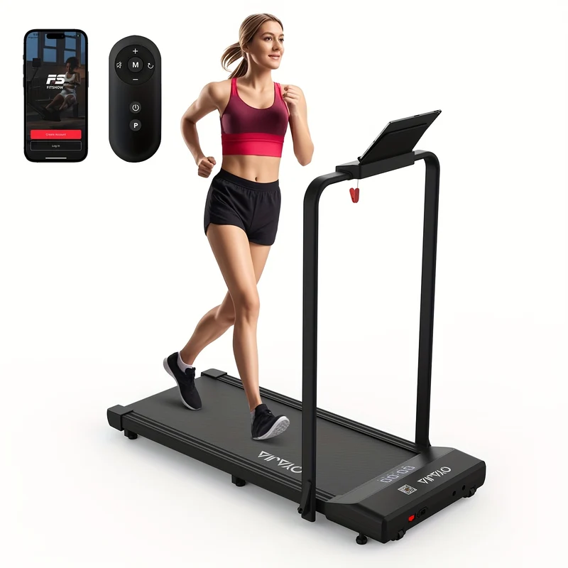 Loopband – Wandelband – Treadmill – Wandelmachine – Fitnessapparaat – Inklapbaar Design – Groot Loopoppervlak 15,7×39,3 inch – 0,75HP Motor 1-12 km/h – Slimme App Bediening – LED Display – Stil en Compact