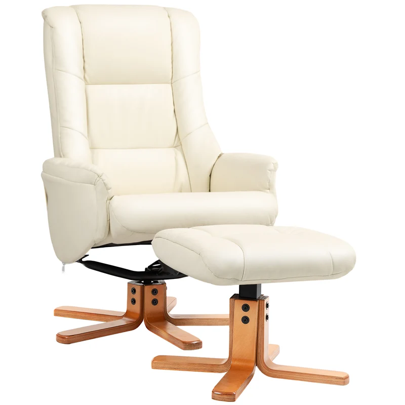 Relaxfauteuil – Relaxstoel – Tv-stoel – Schommelstoel – Loungefauteuil – Kunstleer – Verstelbaar Tot 135° – Houten Frame