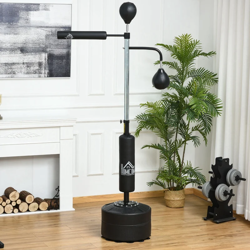Boxbal – Bokszak – Bokspaal – Bokstrainer – Reflexbal – Verstelbaar 160-230 cm – Stevige Zuignap Basis