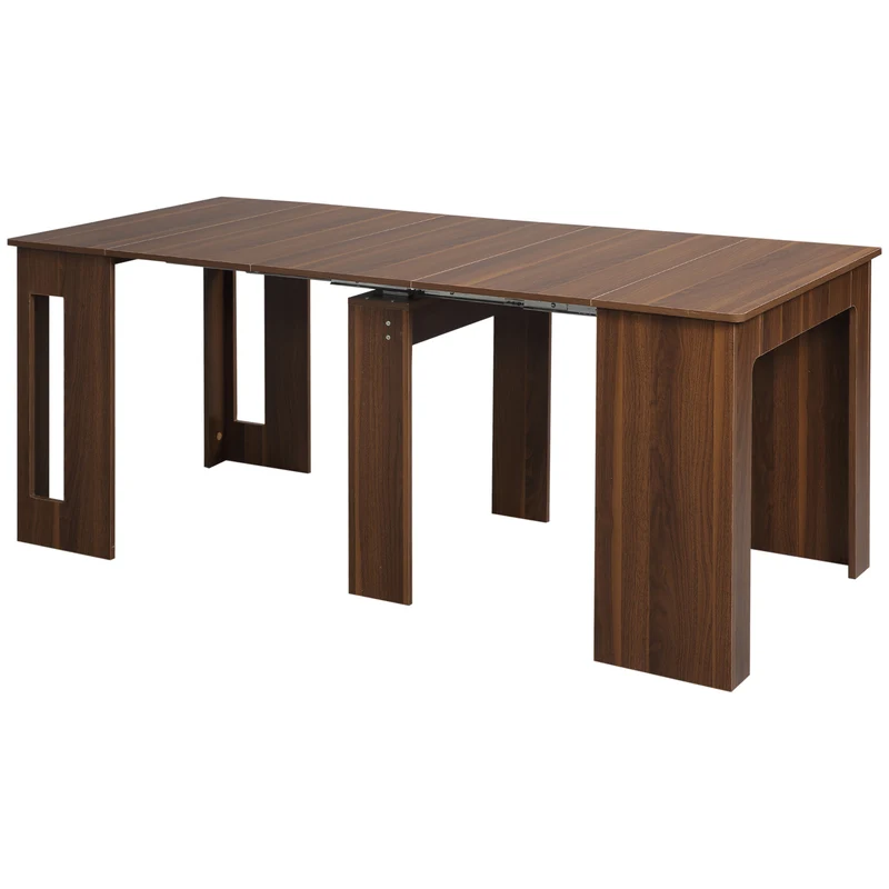Eettafel – Keukentafel – Uitschuiftafel – Klaptafel – Tafel – Houtlook – Uitschuifbaar – Met Wieltjes – 180x85x75 cm – Ruimtebesparend Design