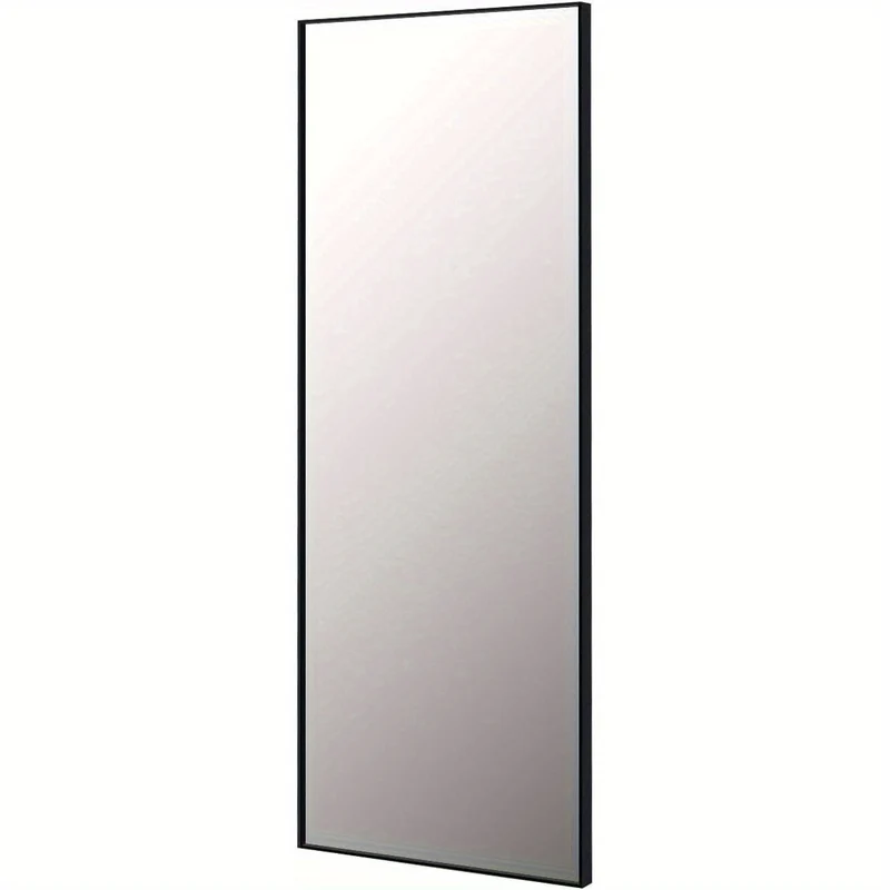 Full-length mirror, hanging or tilting, for bedroom, living room and entrance area (black)