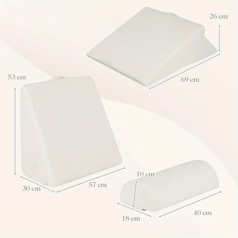 Verstelbaar Wedge Kussen – Driehoekig Kussen – Rugsteun Kussen – Neksteun Kussen – Comfort Kussen – Memory Foam – Wasbare Hoes