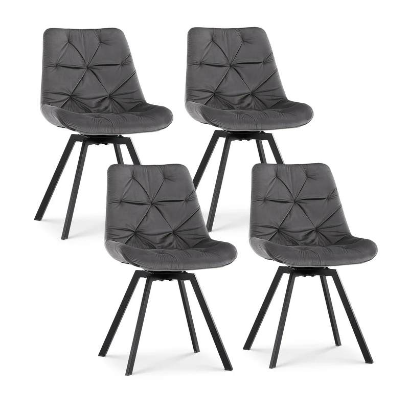 Eetkamerstoelen – Stoelen – Kuipstoelen – Bureaustoelen – Design Stoelen – Draaibaar 360° – Ergonomisch Met Fluwelen Bekleding